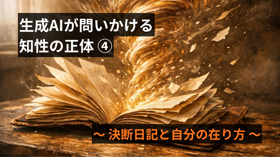 【番外編】生成AIが問いかける『知性』の正体(4)~ 決断日記と自分の在り方 ~