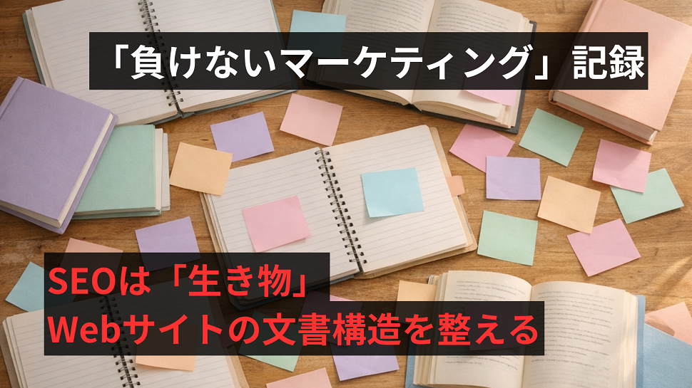 SEOは「生き物」。Webサイトの文書構造を整える。