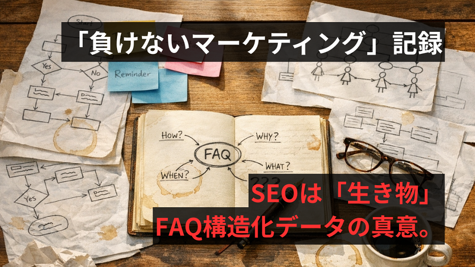 SEOは「生き物」。AIに「正しく見つけてもらう」ための準備。FAQ構造化データの真意。
